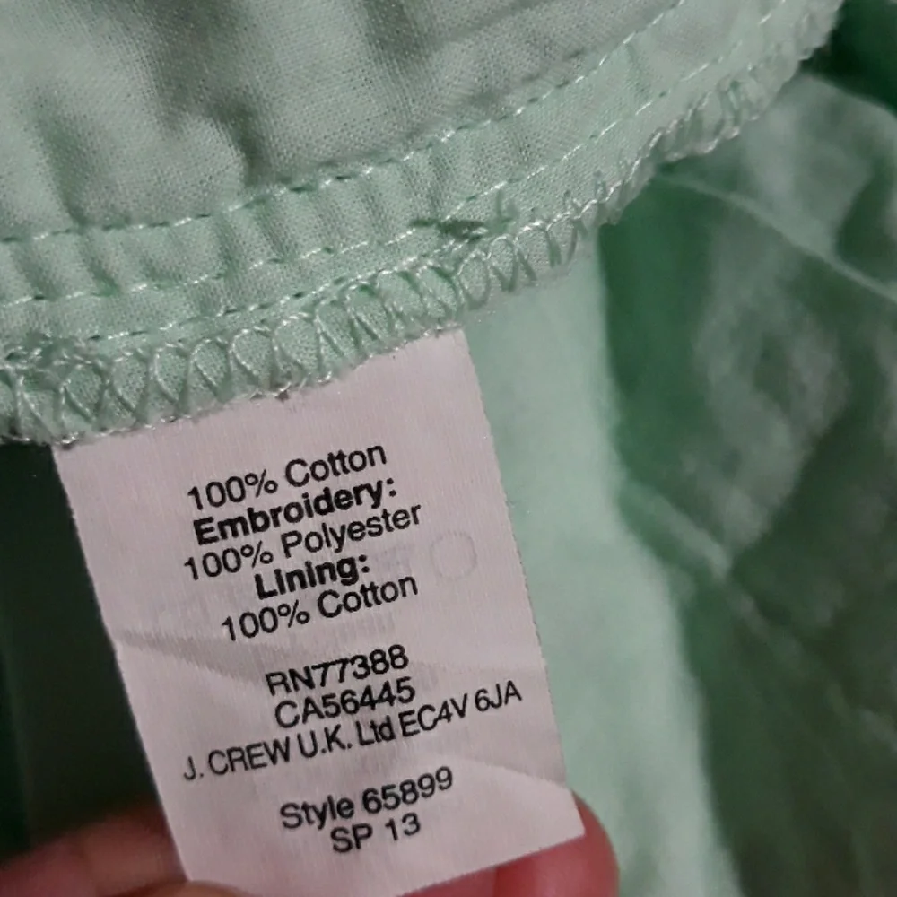 J. Crew Cafe Lace Capri Mint Pants